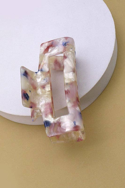 RECTANGLE CELLULOSE HAIR CLAW CLIP