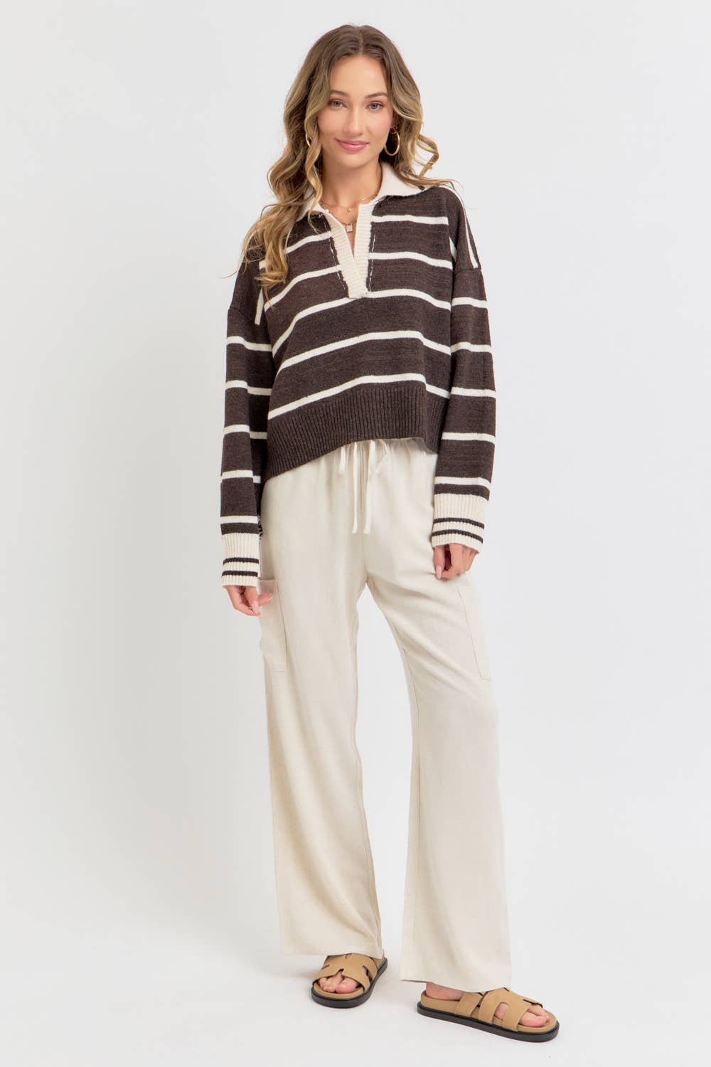 STRIPED EVERYDAY  KNIT SWEATER