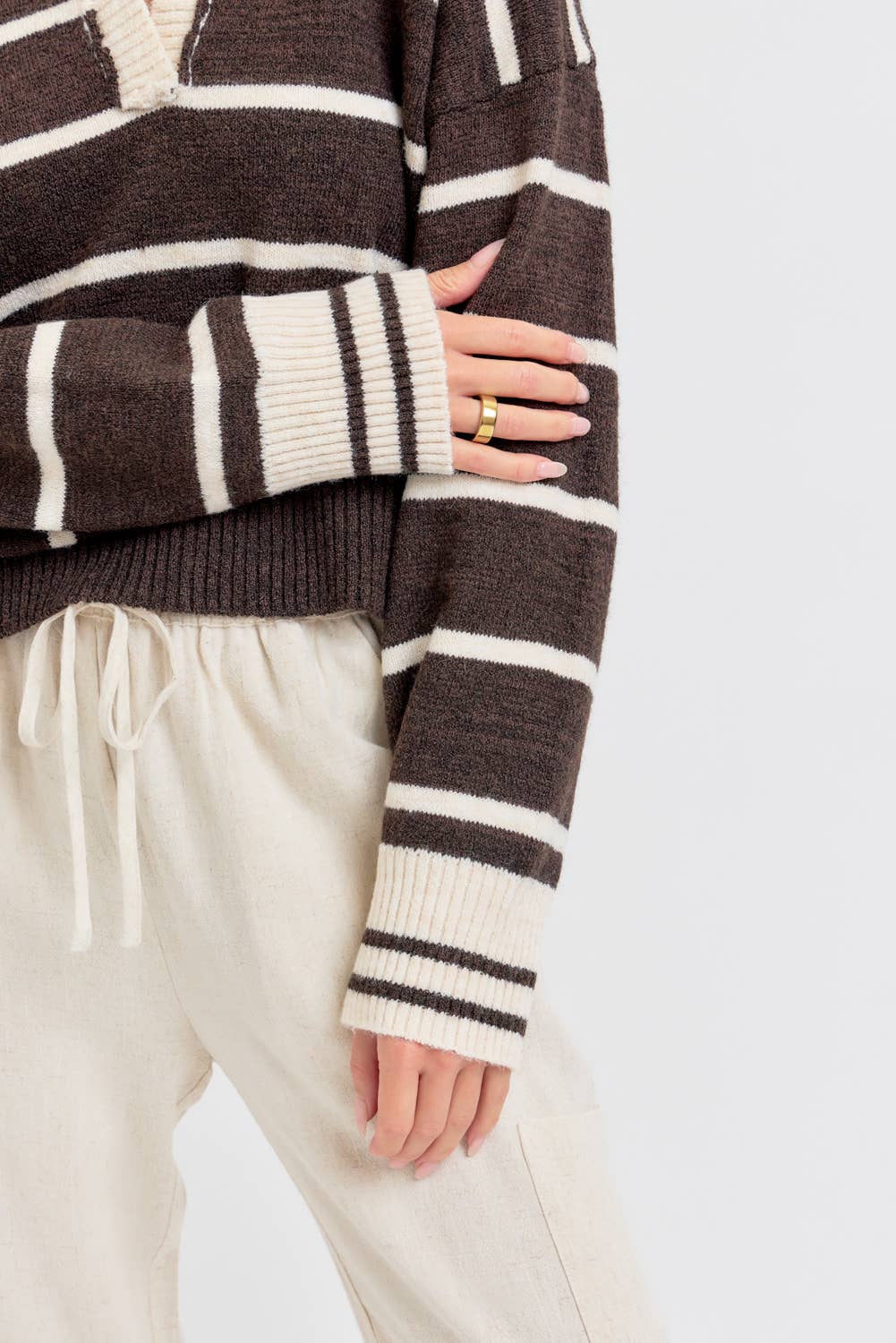 STRIPED EVERYDAY  KNIT SWEATER