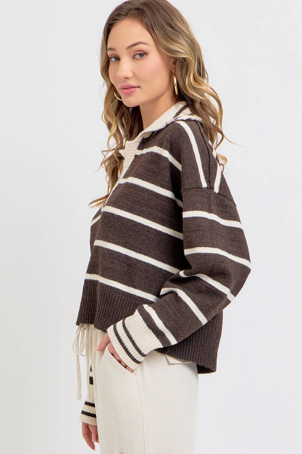STRIPED EVERYDAY  KNIT SWEATER