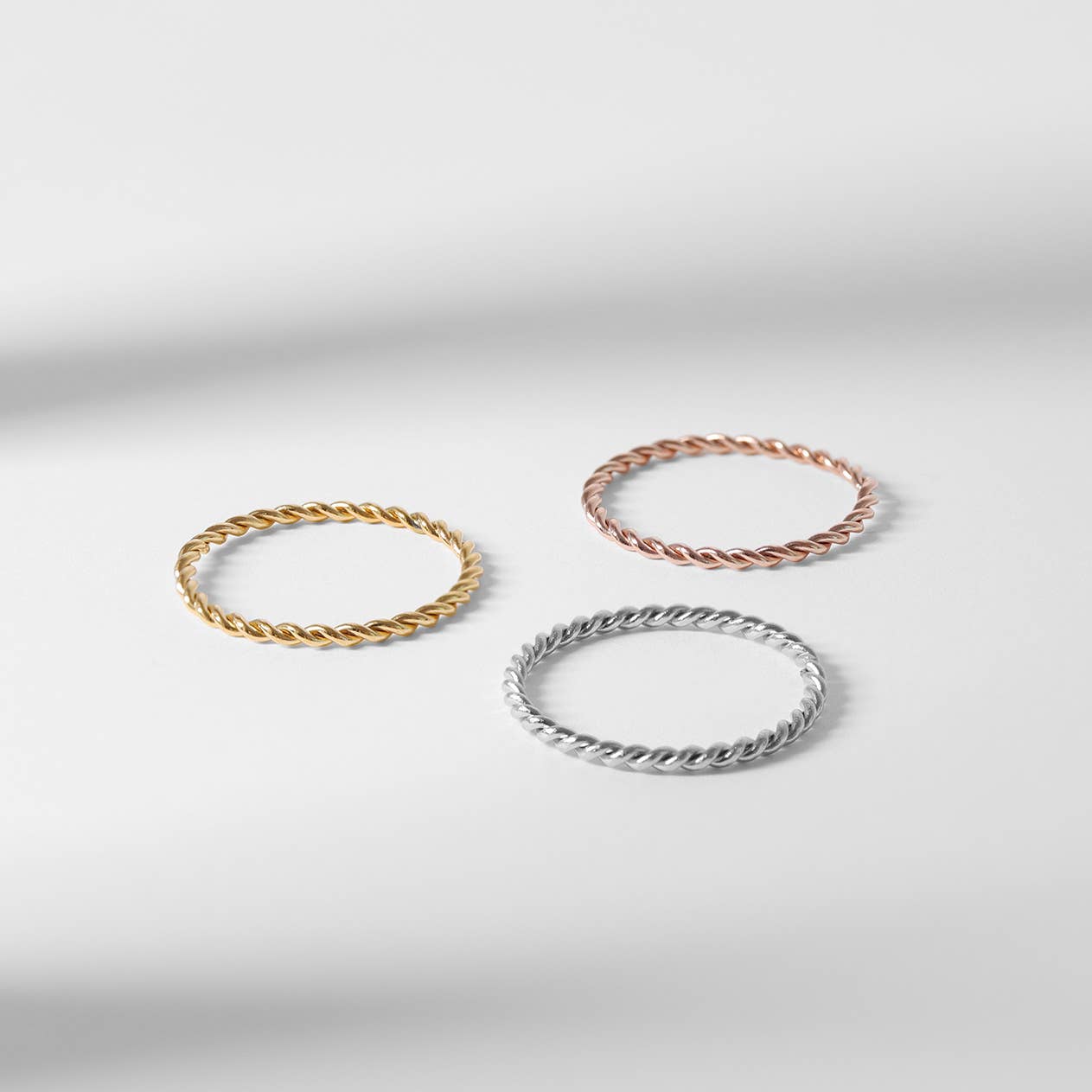 Stainless Steel Braided Stacking Ring - Hypoallergenic