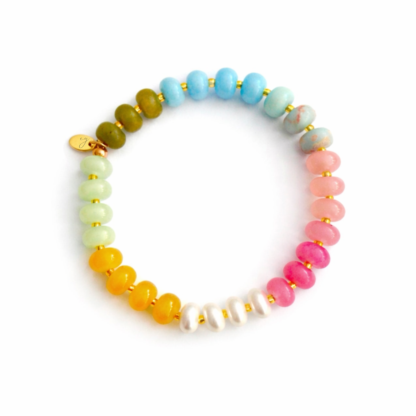 Color Beaded Stretch Bracelet