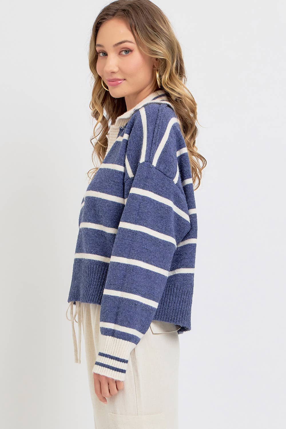 STRIPED EVERYDAY  KNIT SWEATER