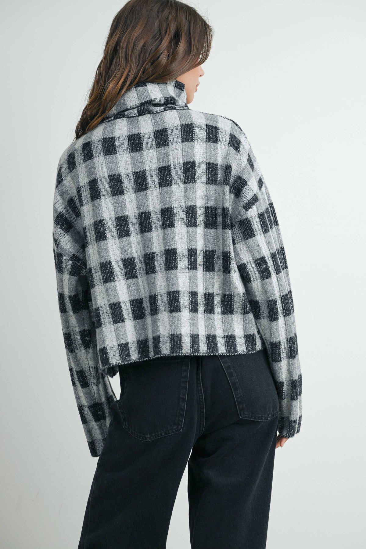 Fall Check Turtleneck Sweater - BMW7532