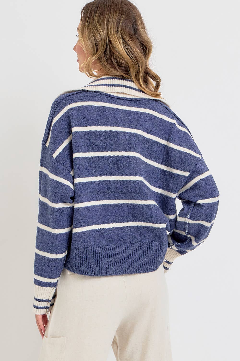 STRIPED EVERYDAY  KNIT SWEATER