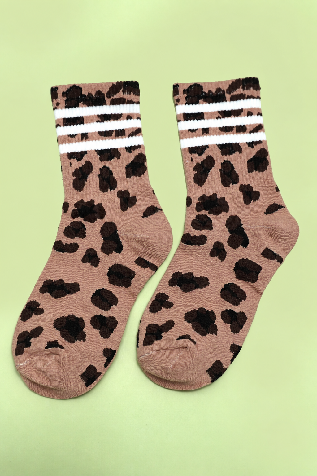 WOMAN ANIMAL LEOPARD HALF CREW THROWBACK SOCKS