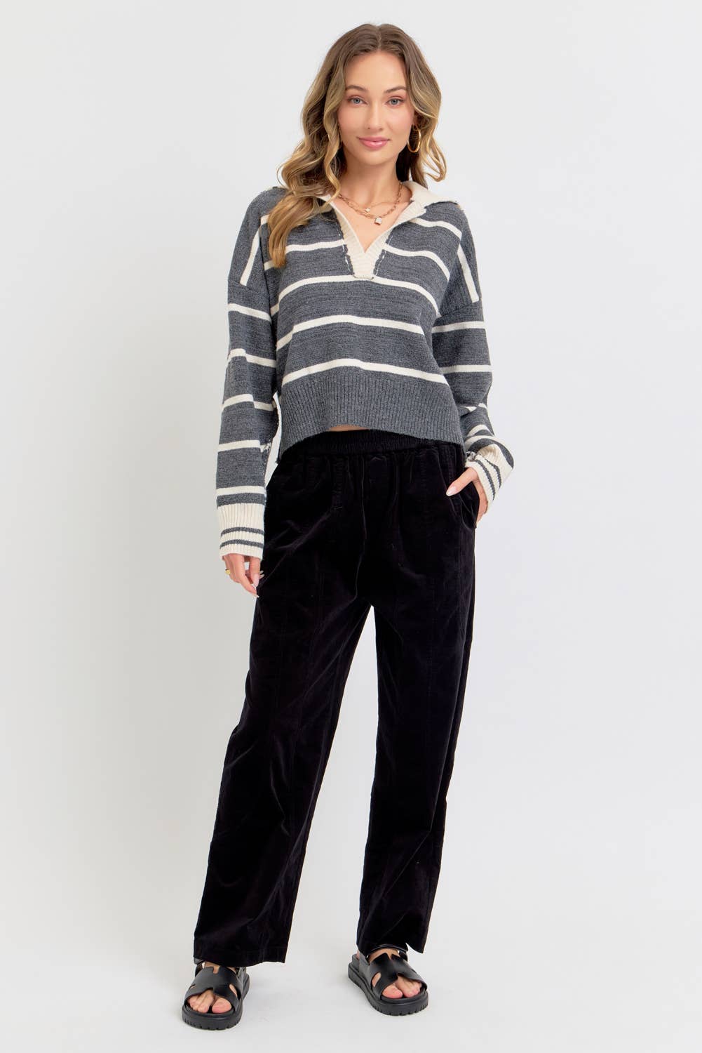 STRIPED EVERYDAY  KNIT SWEATER