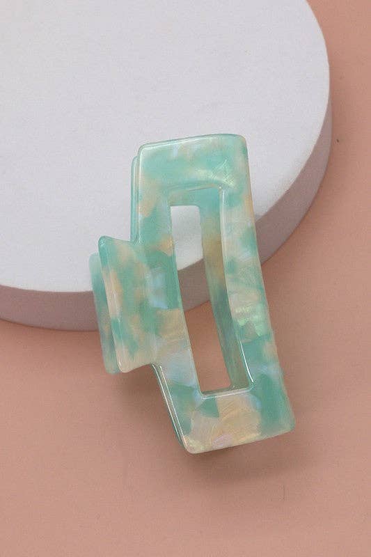 RECTANGLE CELLULOSE HAIR CLAW CLIP