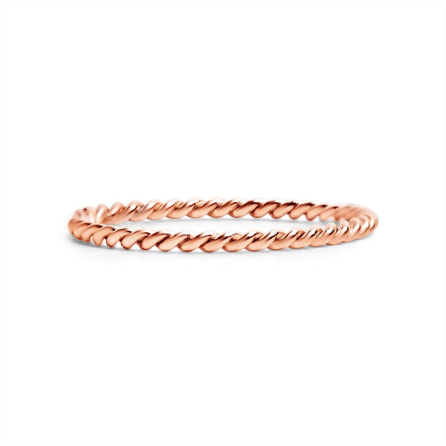 Stainless Steel Braided Stacking Ring - Hypoallergenic