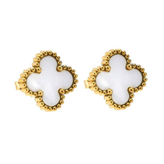 VINTAGE CLOVER  STUD EARRINGS