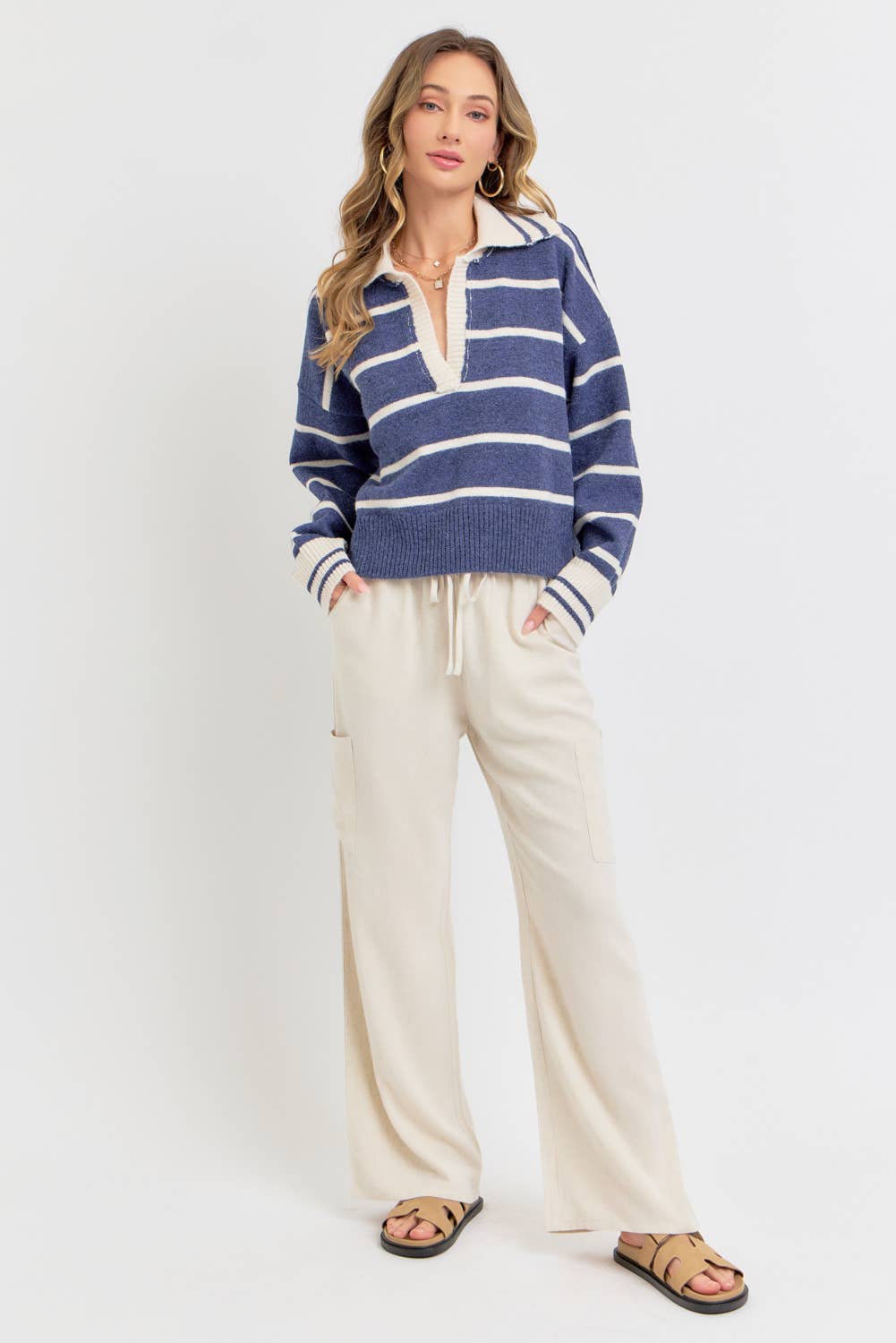 STRIPED EVERYDAY  KNIT SWEATER