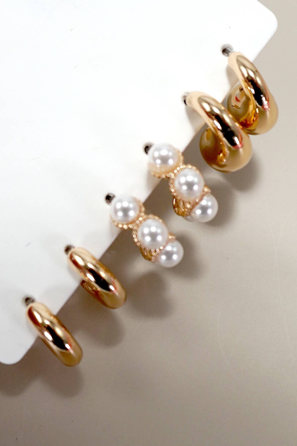 TRIO HUGGIE HOOP EARRINGS